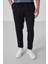 Siyah Standart Fit Dokuma Hafif Esnek Chino Erkek Pantolon - 82175 2
