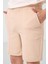 Bej Pamuklu Yumuşak Dokulu Standart Fit Basic Erkek Çocuk Şort - 11289 4