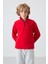 Kırmızı Kalın Yumuşak Dokulu Standart Fit Nakışlı Polar Erkek Çocuk Sweatshirt - 11221 1