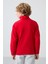 Kırmızı Kalın Yumuşak Dokulu Standart Fit Nakışlı Polar Erkek Çocuk Sweatshirt - 11221 5