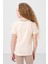 Ekru Pamuklu O Yaka Standart Fit Basic Kız Çocuk T-Shirt - 75177 5