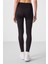 Siyah Polyester Standart Fit Esnek Performans Kadın Tayt - 94666 5
