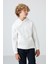 Ekru Pamuklu Kalın İçi Tüylü Yumuşak Dokulu Standart Fit Baskılı Erkek Çocuk Sweatshirt - 11215 1