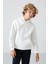 Ekru Pamuklu Kalın İçi Tüylü Yumuşak Dokulu Standart Fit Baskılı Erkek Çocuk Sweatshirt - 11215 4