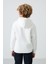 Ekru Pamuklu Kalın İçi Tüylü Yumuşak Dokulu Standart Fit Baskılı Erkek Çocuk Sweatshirt - 11215 5