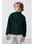 Çam Yeşil Kalın Yumuşak Dokulu Standart Fit Nakışlı Polar Erkek Çocuk sweatshirt - 11221 4