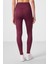 Bordo Polyester Standart Fit Esnek Performans Kadın Tayt - 94666 5