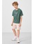 Açık Yeşil Pamuklu Yumuşak Dokulu Oversize Baskılı Erkek Çocuk T-Shirt - 11285 2