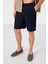 Lacivert Standart Fit Dokuma Hafif Esnek Chino Erkek Şort - 81291 2