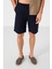 Lacivert Standart Fit Dokuma Hafif Esnek Chino Erkek Şort - 81291 4