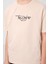 Bej Pamuklu Yumuşak Dokulu Oversize Baskılı Erkek Çocuk T-Shirt - 11285 3