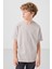 Taş Pamuklu Yumuşak Dokulu Oversize Baskılı Erkek Çocuk T-Shirt - 11301 3