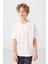 Ekru Pamuklu Yumuşak Dokulu Oversize Baskılı Erkek Çocuk T-Shirt - 11301 3