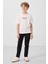 Ekru Pamuklu Yumuşak Dokulu Oversize Baskılı Erkek Çocuk T-Shirt - 11285 2