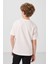 Ekru Pamuklu Yumuşak Dokulu Oversize Baskılı Erkek Çocuk T-Shirt - 11285 5
