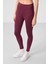 Bordo Esnek Standart Fit Performans Kadın Tayt - 94667 2