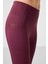 Bordo Esnek Standart Fit Performans Kadın Tayt - 94667 3