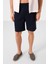 Lacivert Standart Fit Dokuma Hafif Esnek Chino Erkek Şort - 81289 2