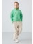 Su Yeşil Kalın Yumuşak Dokulu Standart Fit Nakışlı Polar Kız Çocuk Sweatshirt - 75151 4