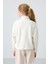 Ekru Kalın Yumuşak Dokulu Standart Fit Nakışlı Polar Kız Çocuk Sweatshirt - 75151 5