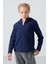 İndigo Kalın Yumuşak Dokulu Standart Fit Nakışlı Polar Kız Çocuk Sweatshirt - 75152 2