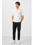 Siyah Standart Fit Dokuma Hafif Esnek Chino Erkek Pantolon - 82177 4