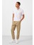 Koyu Bej Standart Fit Dokuma Hafif Esnek Chino Erkek Pantolon - 82176 1