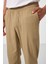 Koyu Bej Standart Fit Dokuma Hafif Esnek Chino Erkek Pantolon - 82176 3
