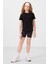 Siyah Pamuklu O Yaka Standart Fit Basic Kız Çocuk T-Shirt - 75177 2