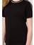 Siyah Pamuklu O Yaka Standart Fit Basic Kız Çocuk T-Shirt - 75177 3