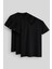 Standart Fit Basic V Yaka 3lü Paket Siyah Erkek T-Shirt 87912 1