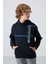 Lacivert Pamuklu Kalın İçi Tüylü Yumuşak Dokulu Standart Fit Baskılı Erkek Çocuk Sweatshirt - 11239 4
