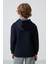 Lacivert Pamuklu Kalın İçi Tüylü Yumuşak Dokulu Standart Fit Baskılı Erkek Çocuk Sweatshirt - 11239 5