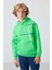 Neon Yeşil Pamuklu Kalın İçi Tüylü Yumuşak Dokulu Standart Fit Baskılı Erkek Çocuk Sweatshirt - 11239 1