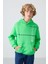 Neon Yeşil Pamuklu Kalın İçi Tüylü Yumuşak Dokulu Standart Fit Baskılı Erkek Çocuk Sweatshirt - 11239 4