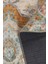 Algarve Klasik Krem Polyester Dikdörtgen Modern Desenli Pamuk Makinada Yıkanabilir Hav Toz Vermez Leke Tutmayan Kaymaz Taban Dijital Makine Baskı Salon Yolluk Mutfak Halı 4