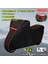 Haojin Sunny 125T Pro Arka Çanta Uyumlu Branda Siyah Kırmızı-Dikişli Reflektörlü Motosiket Brandası Motor Örtüsü Çadır Su Geçirmez Motosiklet Kılıfı Motor Brandası 3