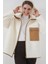 55446 Fermuarlı Oversize Peluş Ceket Mont - Camel 1