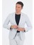 Gri Gofreli Mono Yaka Esnek 6 Drop Slim Fit Classic Takım Elbise 1001250117 2