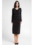 Kadın Siyah Degaje Yaka Plise Elbise 16L5031 1