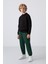 Siyah Pamuklu Kalın İçi Tüylü Yumuşak Dokulu Standart Fit Nakışlı Erkek Çocuk Sweatshirt - 11232 3