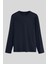 Lacivert Standart Fit Basic O Yaka Uzun Kollu İnce Erkek T-Shirt - 87997 1