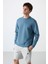 Orman Yeşili Basic O Yaka Rahat Form Erkek Sweatshirt - 88053 1