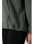 Haki Kalın Yumuşak Dokulu Kapüşonlu Oversize Nakışlı Polar Kadın Sweatshirt - 97292 3