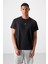 Tommy Life Siyah Polyester Nefes Alan Dokulu Ince Esnek Standart Fit Erkek Performans T-Shirt - 88390 1