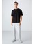 Siyah Pamuklu Kalın Yumuşak Dokulu Oversize Fit Baskılı Erkek T-Shirt - 88342 2