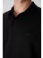 Tommy Life Siyah Pamuklu Kalın Yumuşak Dokulu Oversize Fit Basic Polo Yaka Erkek T-Shirt - 88327 3