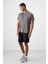 Tommy Life Koyu Gri Polyester Nefes Alan Dokulu Ince Esnek Standart Fit Erkek Performans T-Shirt - 88390 2