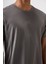 Tommy Life Koyu Gri Polyester Nefes Alan Dokulu Ince Esnek Standart Fit Erkek Performans T-Shirt - 88390 3