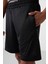 Tommy Life Siyah Polyester Kalın Yumuşak Comfort Fit Erkek Şort - 81273 3